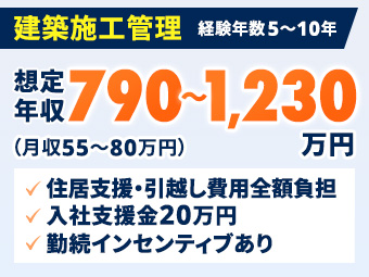 【月給55万円～／住居・引越・帰省支援あり】大型半導体プロジェクト建築施工管理・東広島 / 実務経験5～10年